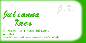 julianna kacs business card